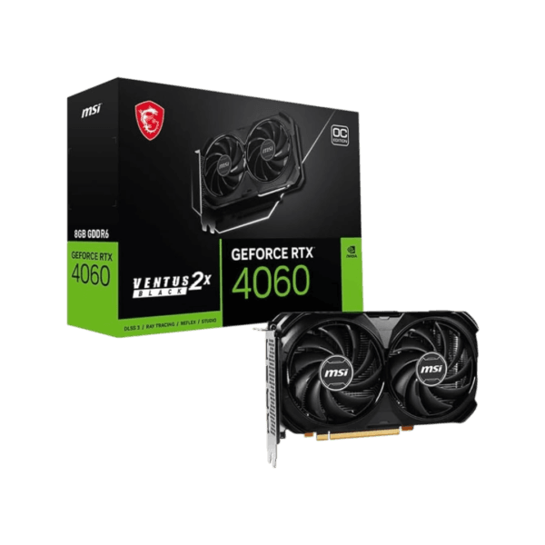 MSI Gaming GeForce RTX 4060 8GB Ventus 2X Black Graphics Card